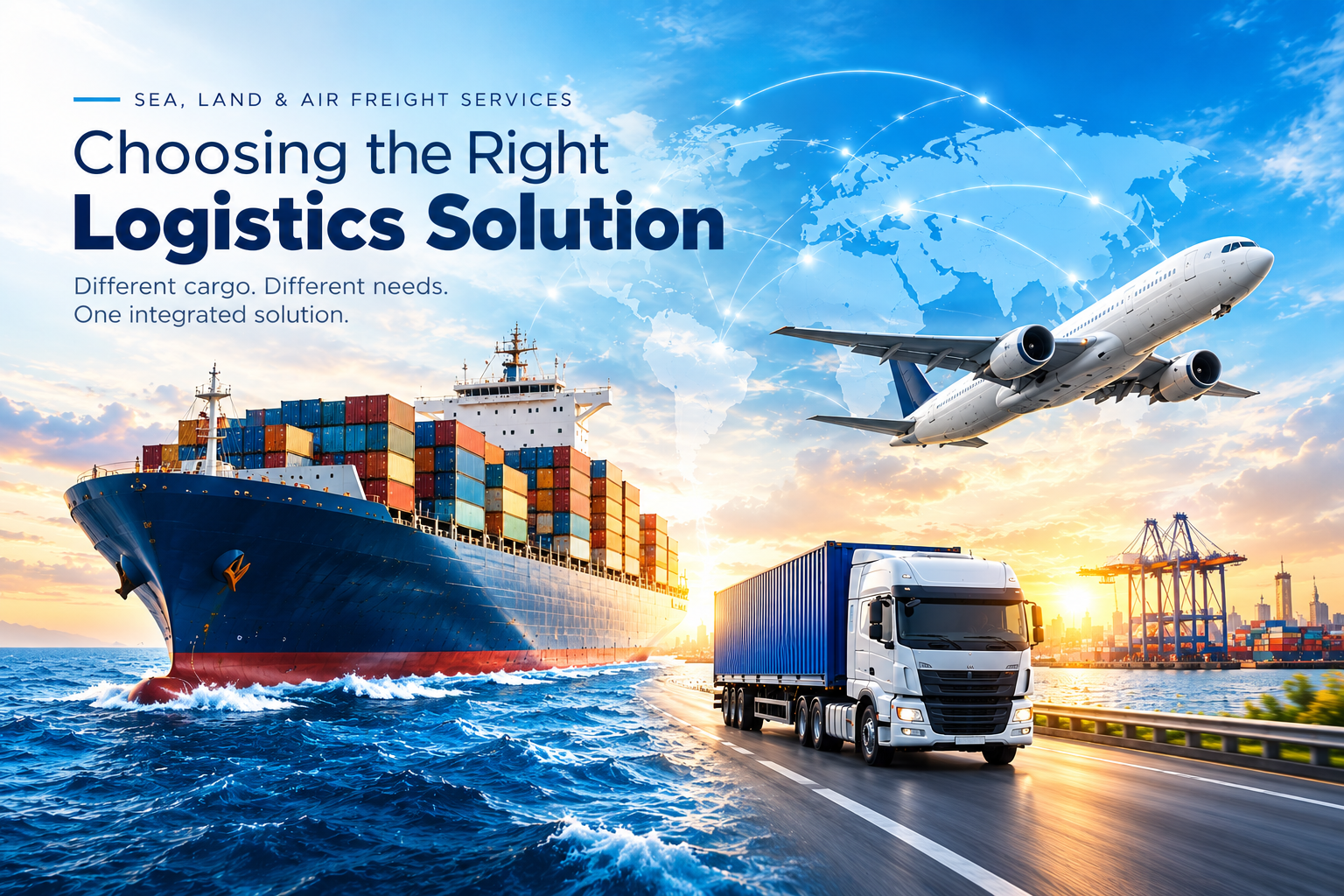 Sea Freight vs Land Transportation vs Air Freight Choosing the Right Freight Solution for Your Cargo